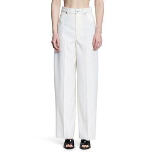 Bottega Veneta Travel Light Wool Wide Leg Trouser in Dove IT 40 US 4